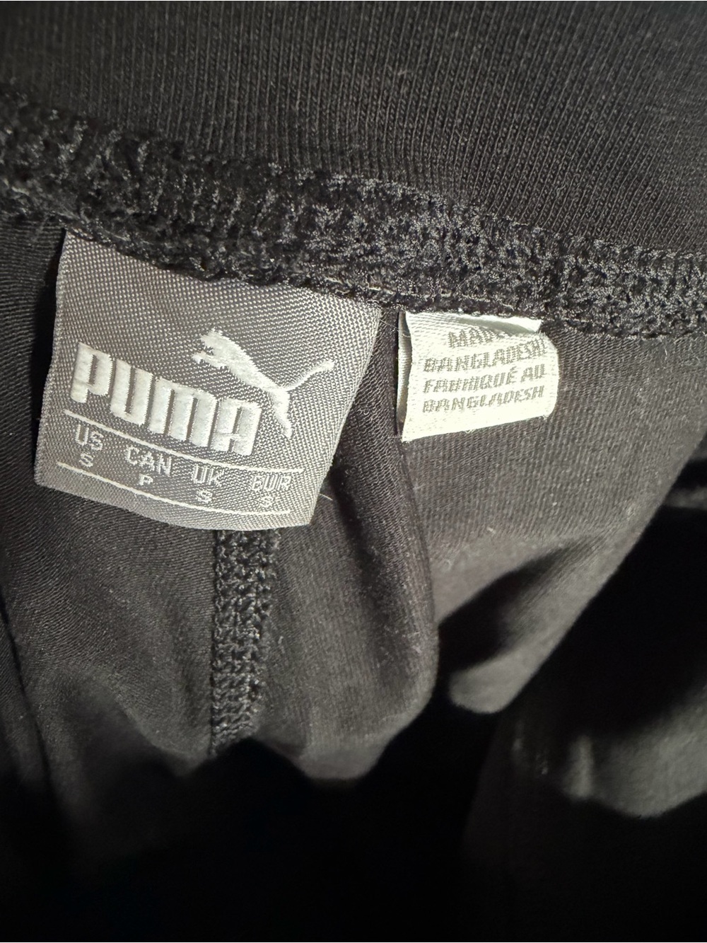 Puma Black Leggings with Red Logo and White Stripe - Picture 5 of 5